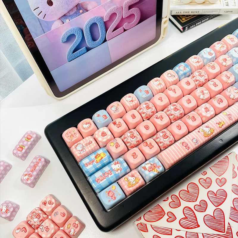 Side view showcasing the uniform MOA keycap profile and texture
