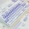 Macro shot of a butterfly motif keycap, highlighting intricate detail and vibrant color