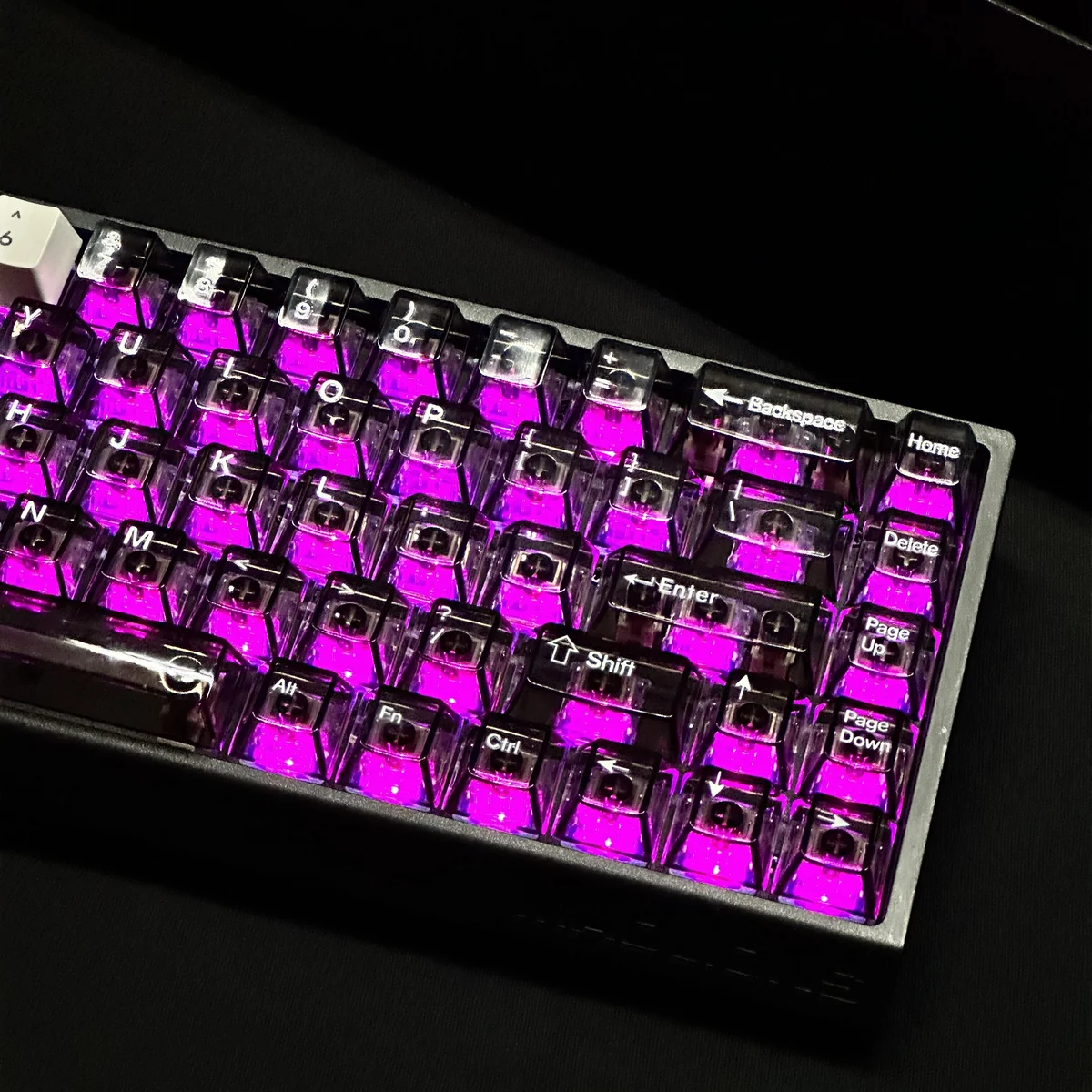Knight keycap set layout displaying keycap variety and design