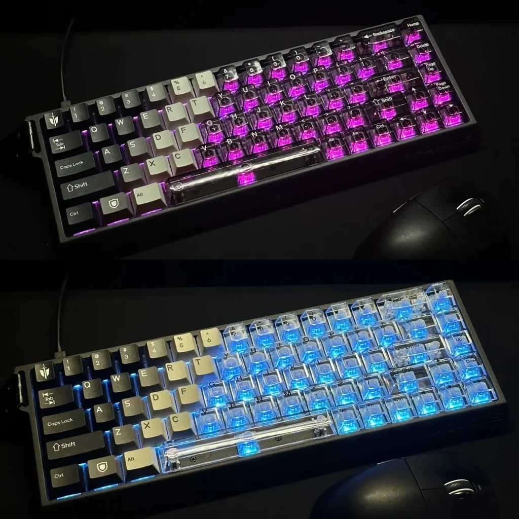 Knight PBT PC Translucent Keycap Set for mechanical keyboards