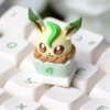 Leafeon keycap from a different angle showcasing cake design
