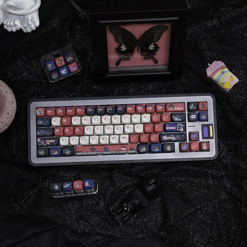 Full Light and Night Osborn PBT dye-sublimated keycap set on mechanical keyboard