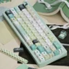 Side profile view of Literary Quest Cherry profile keycaps, demonstrating ergonomics