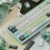 Close-up of dye-sublimated legends on Literary Quest keycaps, highlighting detail