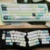 Literary Quest PBT Keycap Set on a mechanical keyboard, showcasing ancient motifs