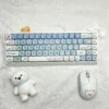 Little White Bear Keycap Set mounted on a mechanical keyboard