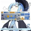Magical Girl Witch Trials Sherry Tachibana PBT Keycap Set backlit on keyboard