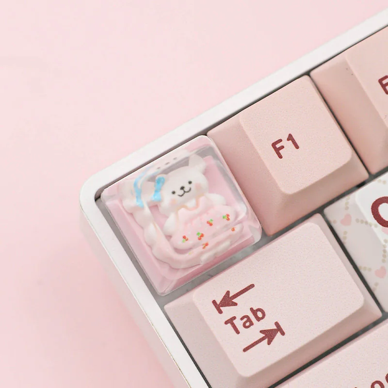 Maltese Dog Keycap installed on a mechanical keyboard ESC slot