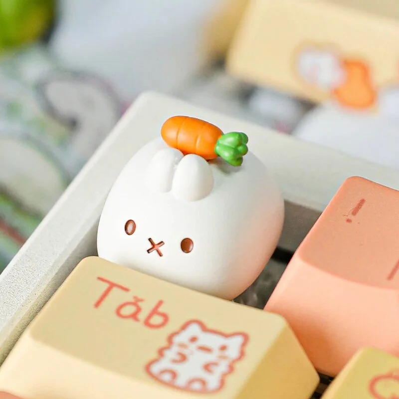 Miffy Carrot Artisan Keycap Resin Keyboard product image