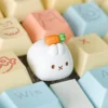 Miffy Carrot Keycap installed on an MX style switch