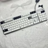 Miffy PBT Dye-Sub Keycap Set with backlit legends on a mechanical keyboard