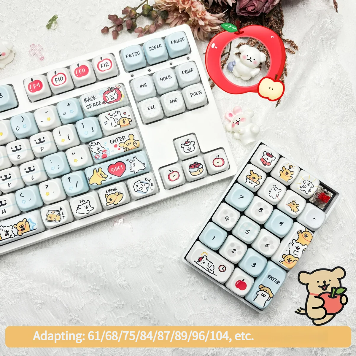 Side view showcasing the uniform MOA profile of the keycap set