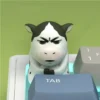 Niu Niu Cow Artisan Resin Keycap on mechanical keyboard