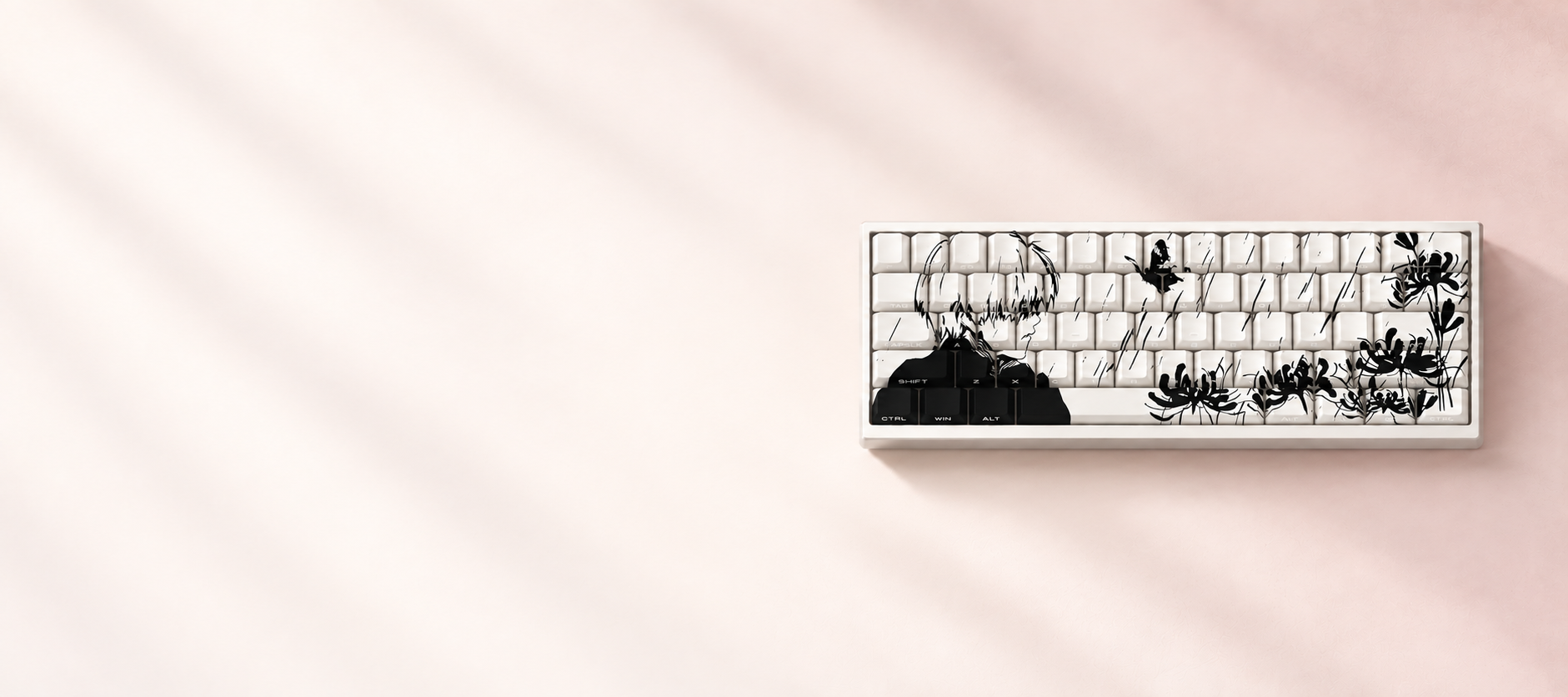 Tokyo Ghoul Ken Kaneki black-and-white keycap set