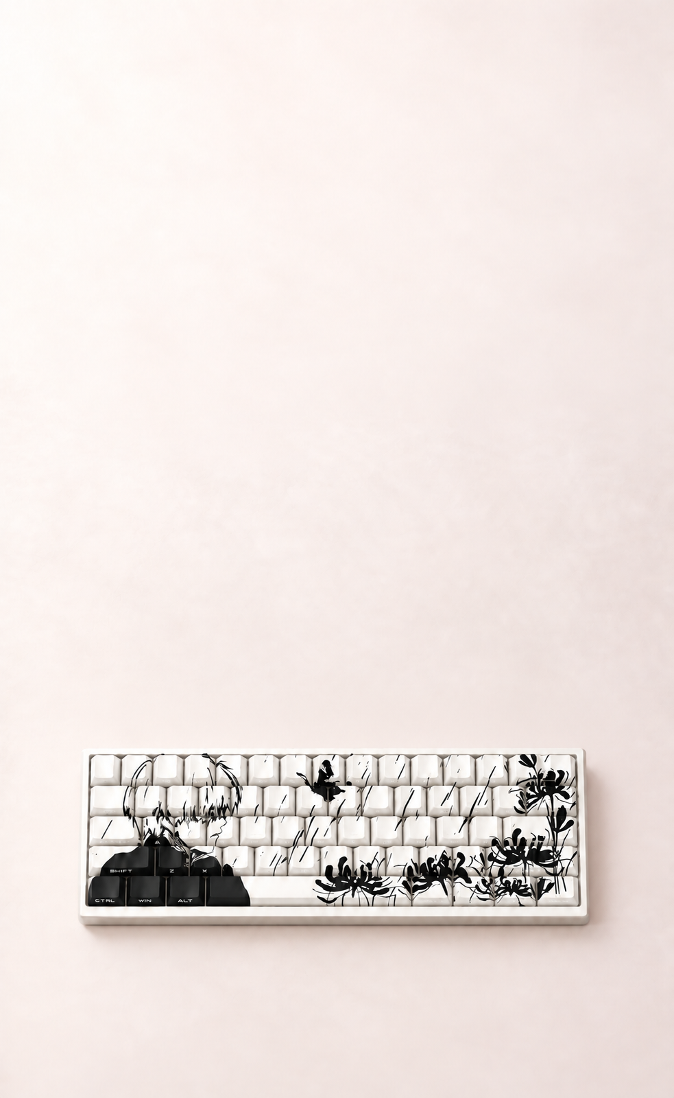 Tokyo Ghoul Ken Kaneki black-and-white keycap set