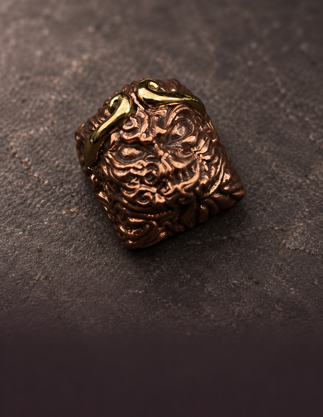 Black Myth Wukong bronze-colored face artisan keycap