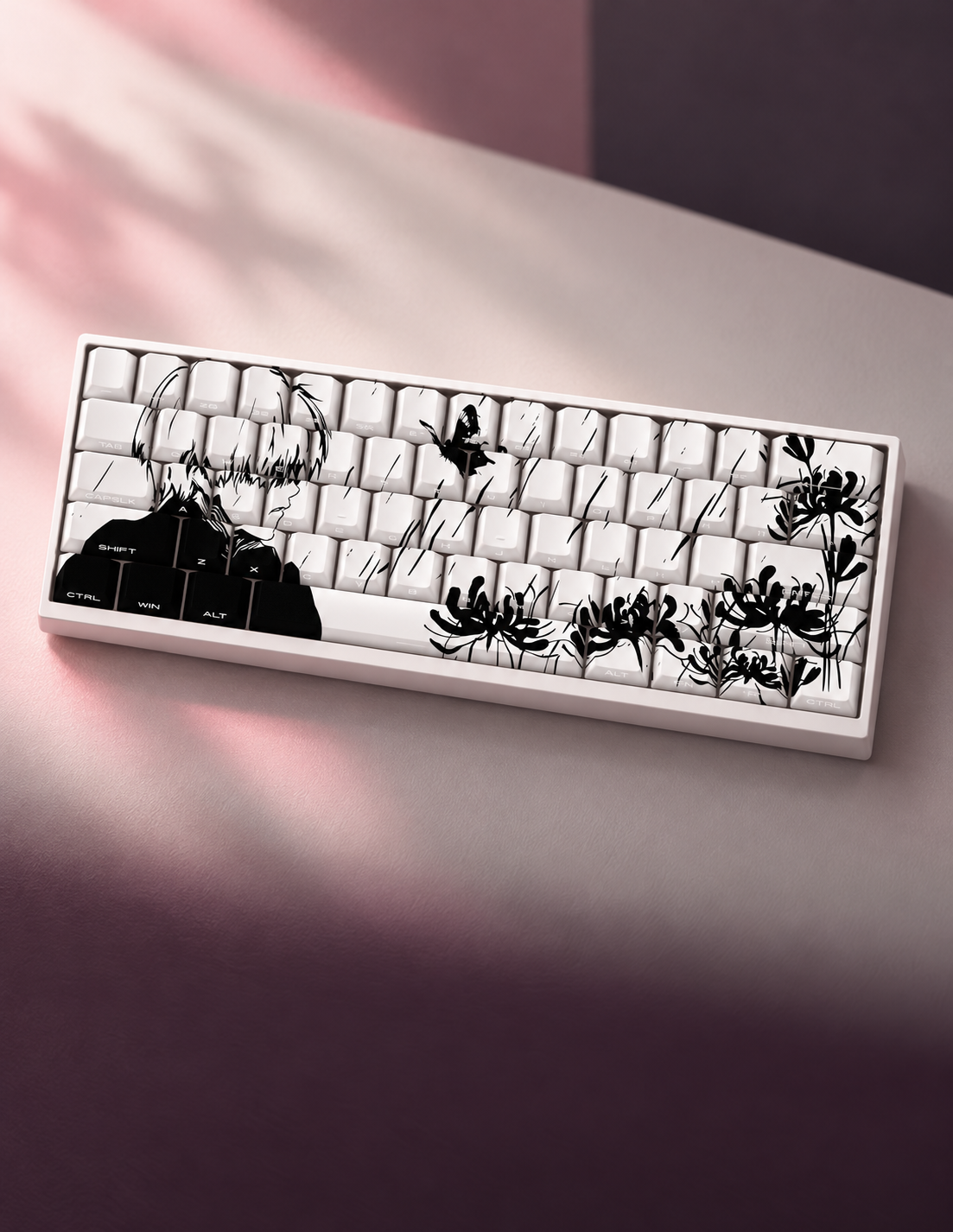 Tokyo Ghoul Ken Kaneki monochrome keycap set