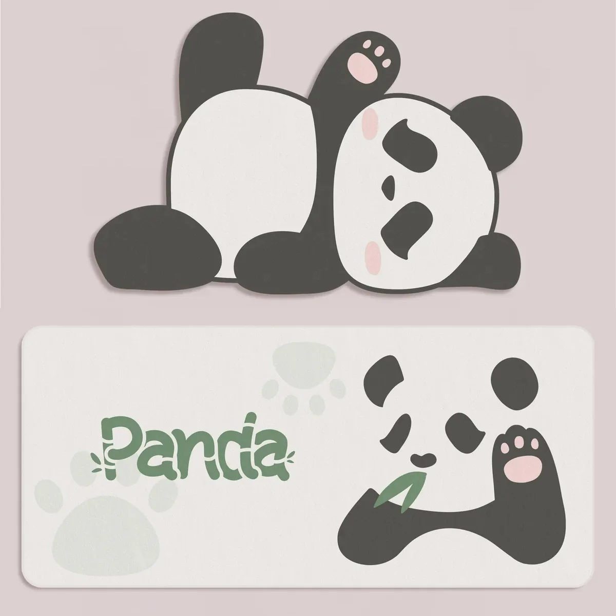 Panda Desk Mat on working desk