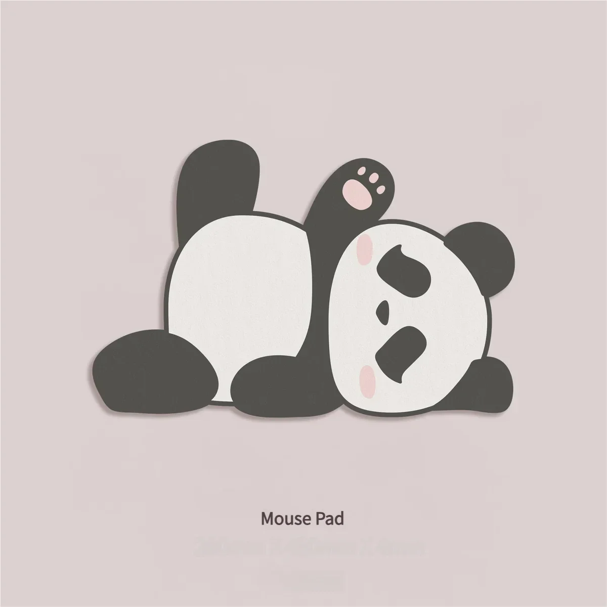 Close-up of milky gray panda mouse pad