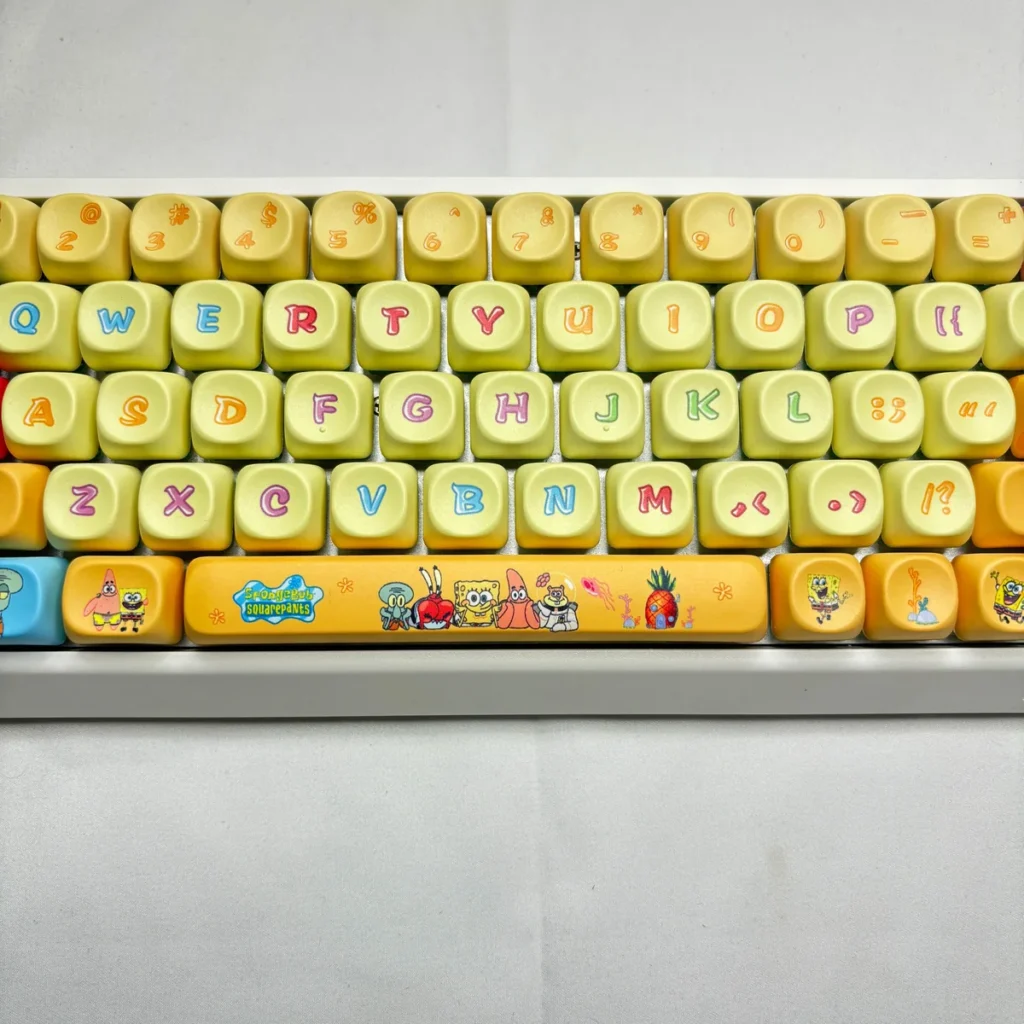 Patrick Star and Squidward Tentacles keycaps with MOA profile