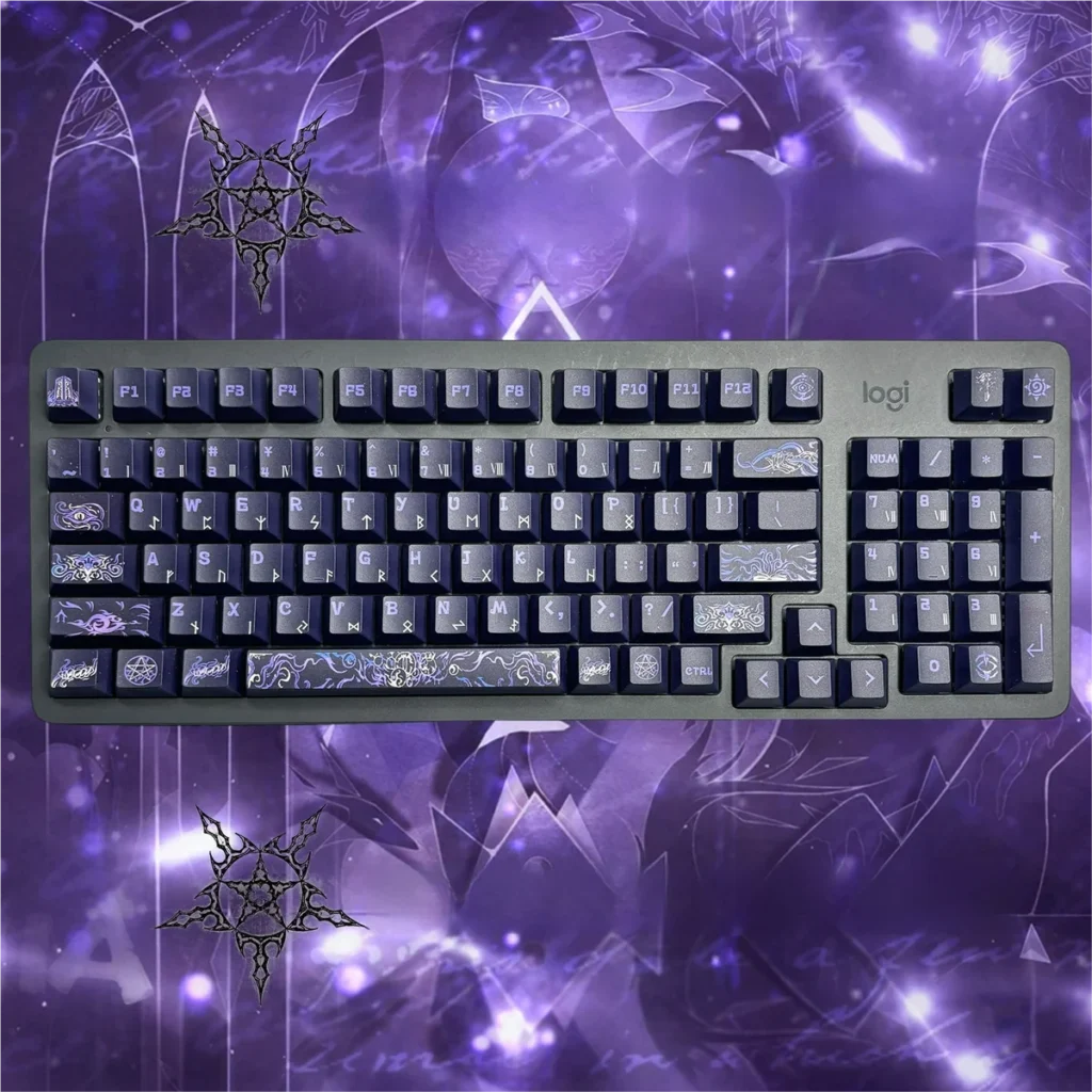 Texture and detail of PBT dye-sub keycaps