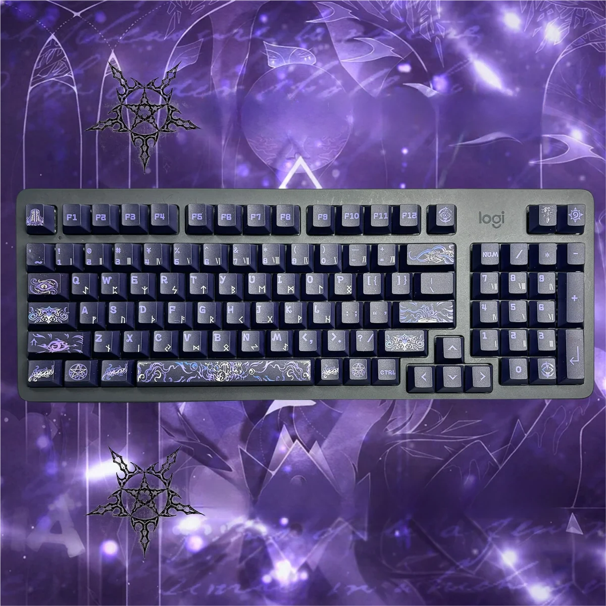 Texture and detail of PBT dye-sub keycaps