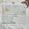 Detailed shot of PBT dye-sublimation quality on individual keycaps