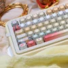 Vibrant Ramune keycaps showcasing PBT material texture