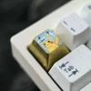 Close-up of Pikachu Hat Titanium Keycap