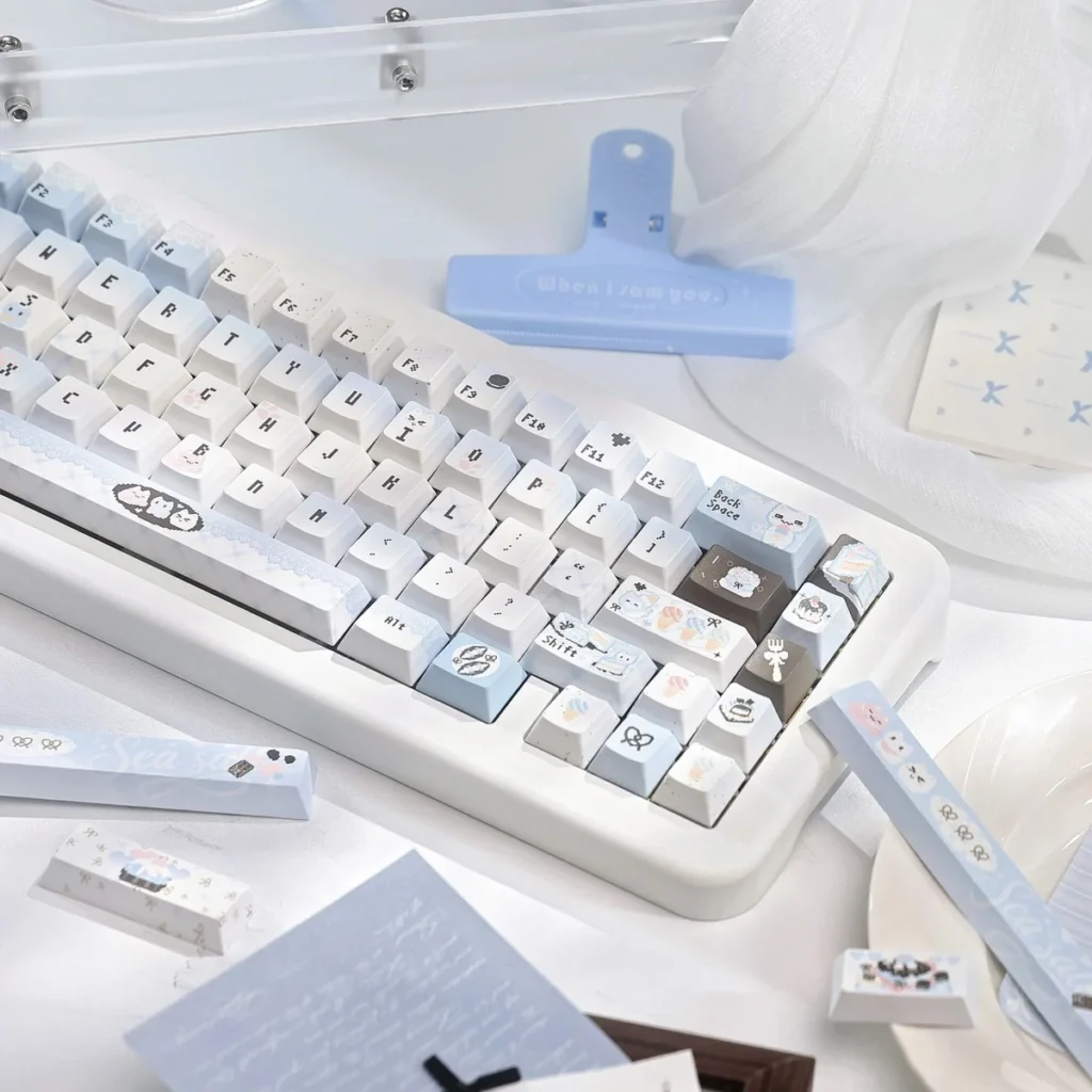 Full layout of 145 PBT dye-sub keycaps