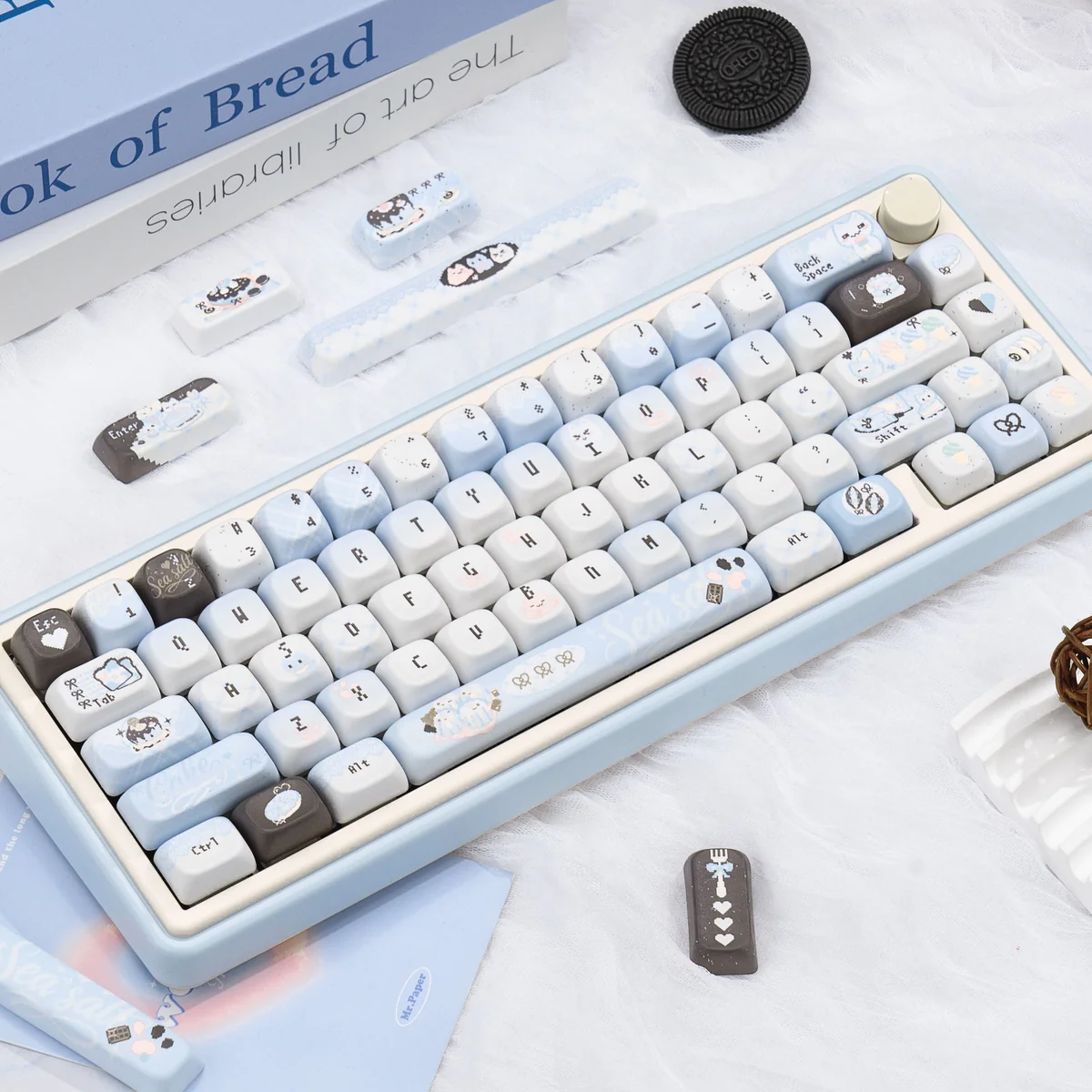 Pixel Cat Sea Salt Keycap Set product image
