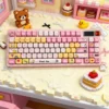 Overhead shot of a keyboard with the full 108-key Pixel Zoo set installed, featuring various animal designs.