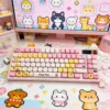 Pixel Zoo Keycap Set on a mechanical keyboard, showcasing vibrant pixel art animals and MOA profile.