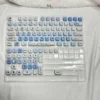 Angle view of Puppy Bagel MOA Keycap Unique Puppy Bagel design showing color layering and layout presence