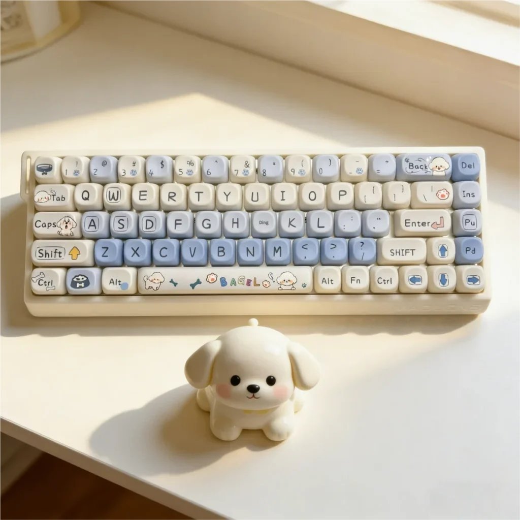 Puppy Bagel MOA Keycap Unique Puppy Bagel design hero image featuring Puppy Bagel Keycap Set