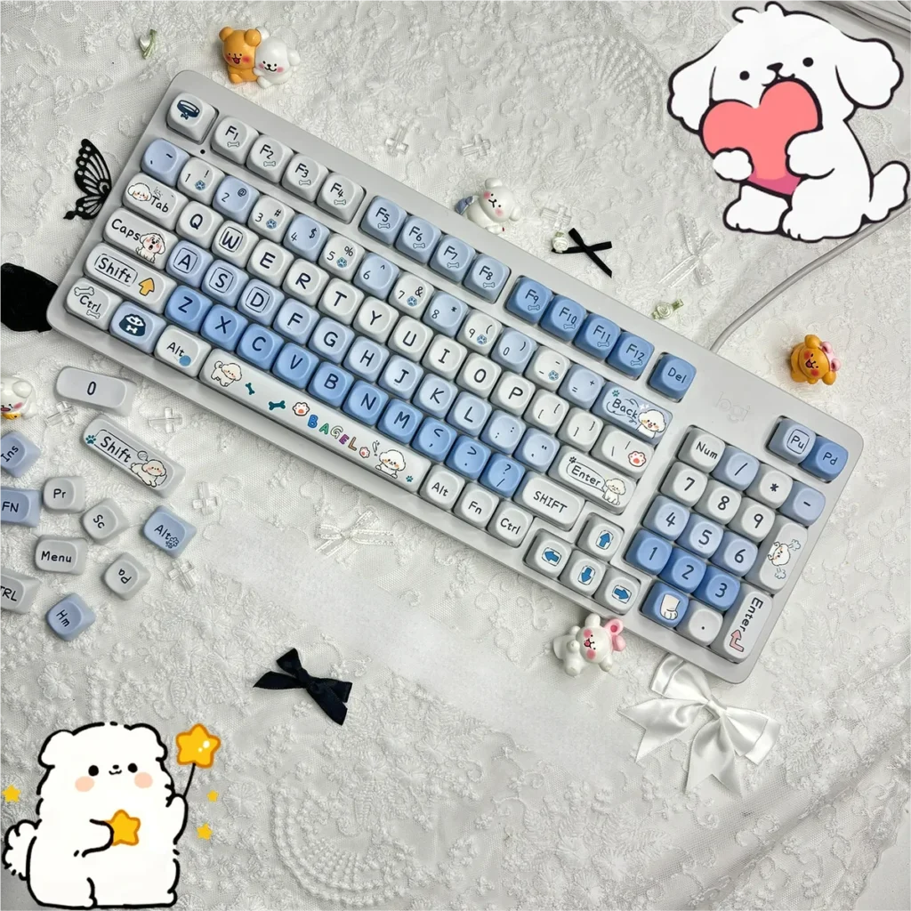 Detailed texture view of Puppy Bagel MOA Keycap Unique Puppy Bagel design design and material
