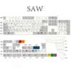 Angle view of Retro SAW Cherry Keycap Premium PBT Retro Design showing color layering and layout presence