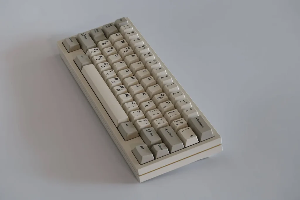 Retro SAW Cherry Keycap Premium PBT Retro Design installed on a mechanical keyboard setup