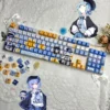 Sherry Tachibana anime keycap set installed on a gaming keyboard