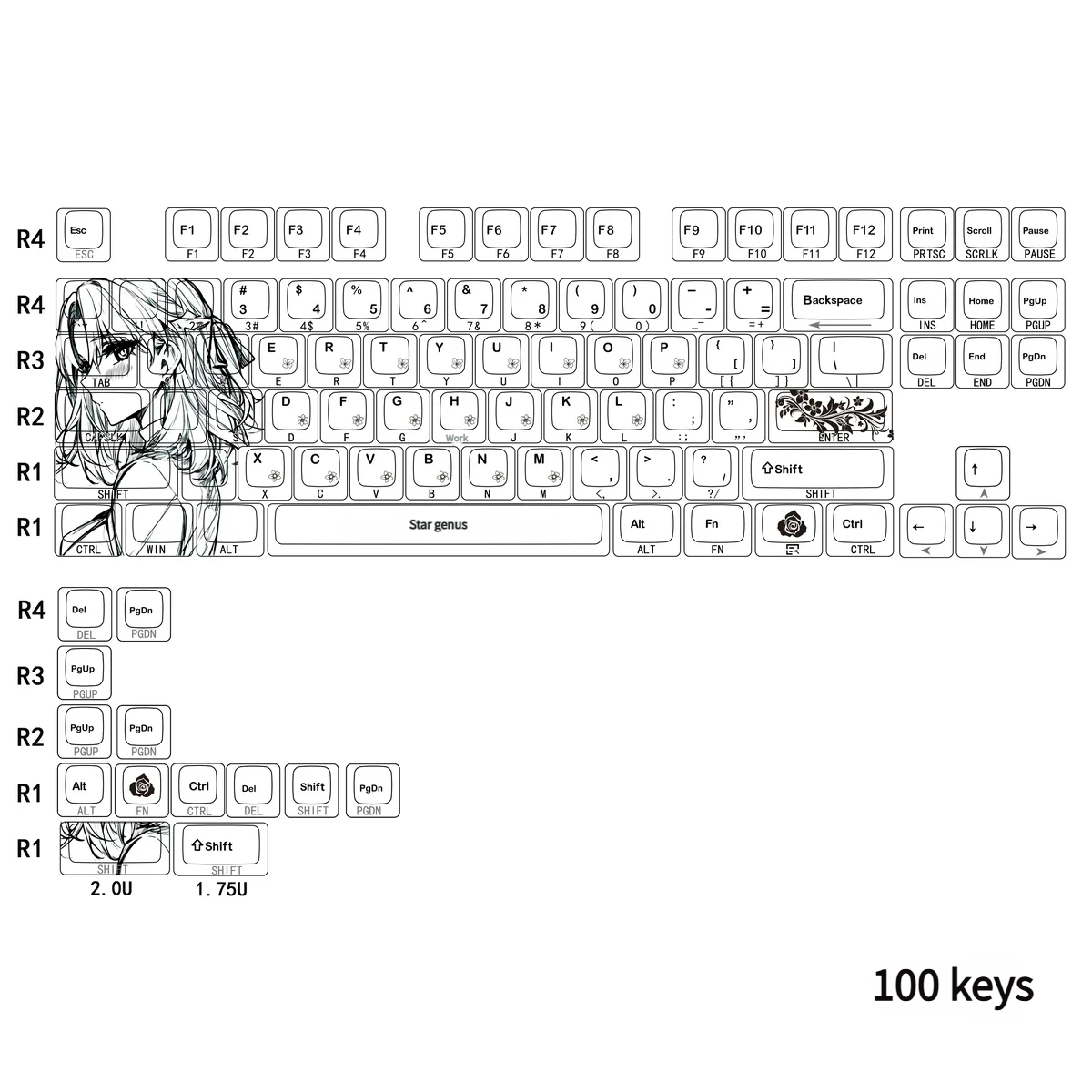 Shirley Cherry Keycap Set Exclusive Shirley installed on a mechanical keyboard setup