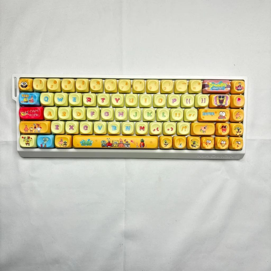 SpongeBob & Friends MOA Keycap Set on mechanical keyboard