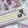 Side view showing Cherry profile sculpting on Unforgettable Moments PBT keycaps