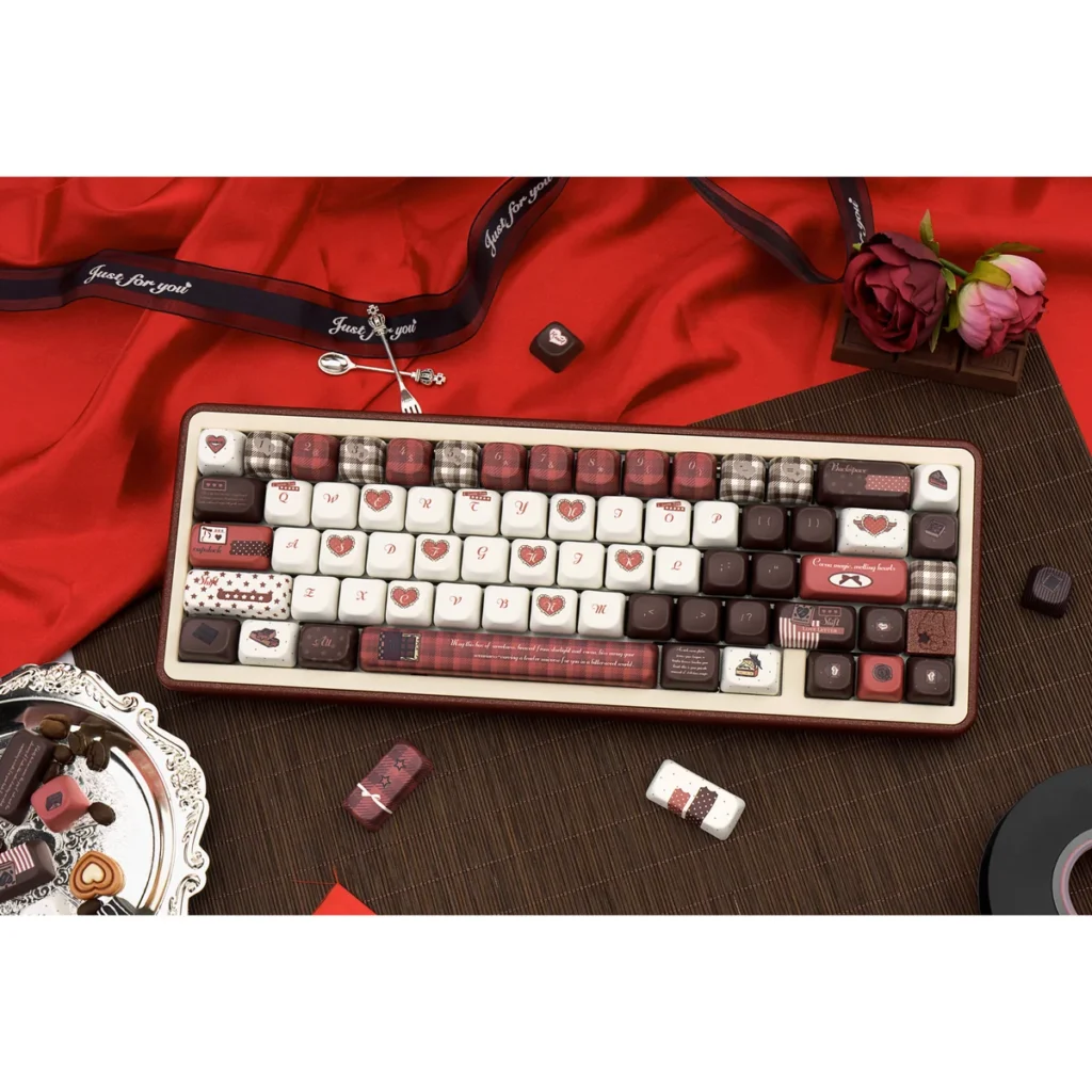 Velvet Secret Realm Series Unique 'Velvet Secret installed on a mechanical keyboard setup