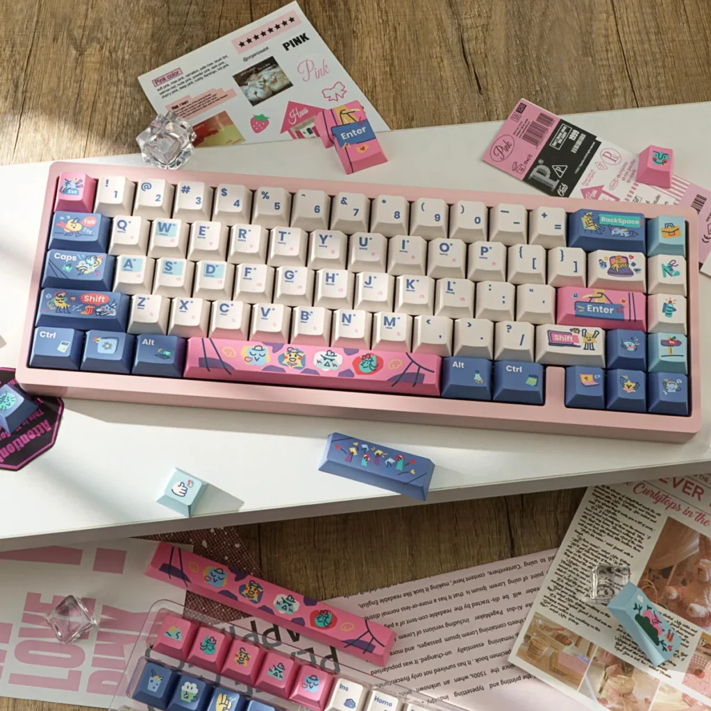 Vibrant Dopamine Series Keycap Vibrant Dopamine installed on a mechanical keyboard setup