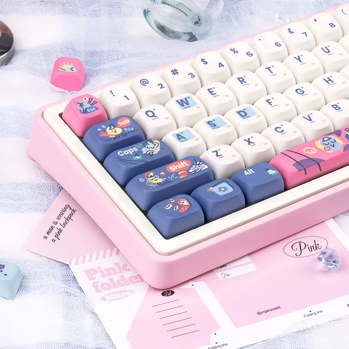Detailed texture view of Vibrant Dopamine Series Keycap Vibrant Dopamine design and material