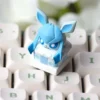 Whimsical Glaceon Eeveelution custom keycap details