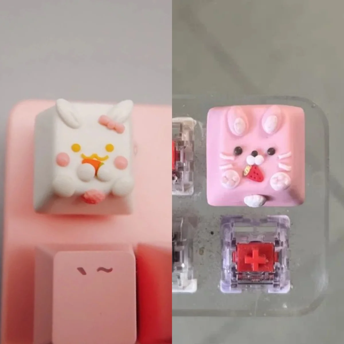 White Rabbit Artisan Keycap Handcrafted product image